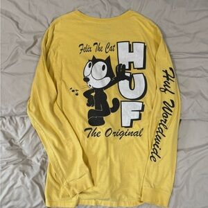 HUF Yellow Long Sleeve with Felix Graphic